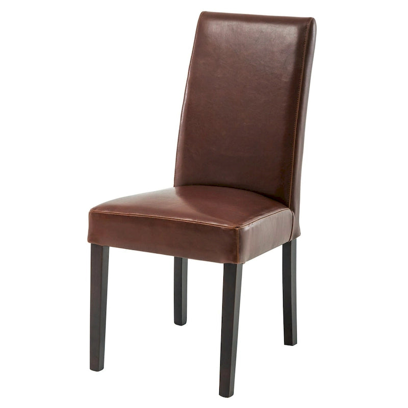 Chaise de salle à manger en cuir, lot de 2