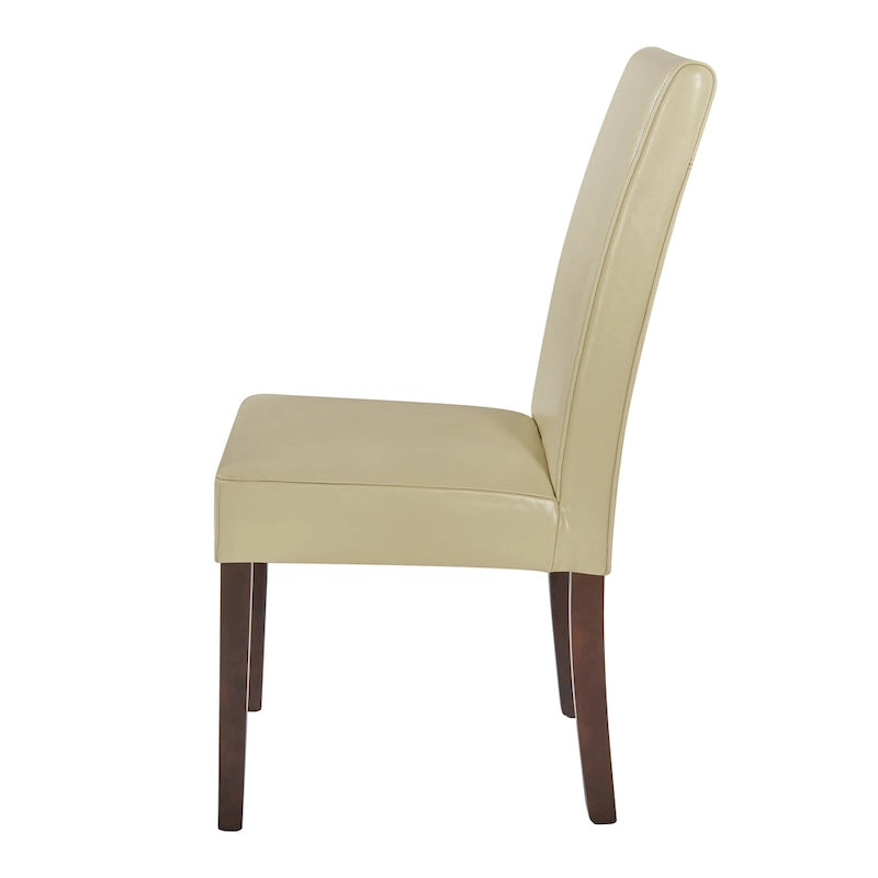 Chaise de salle à manger en cuir, lot de 2