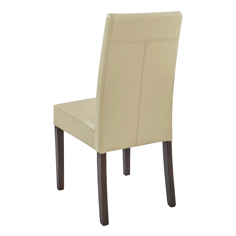 Chaise de salle à manger en cuir, lot de 2