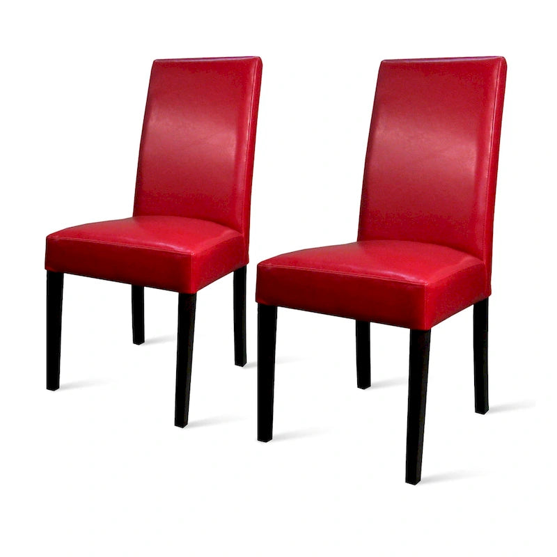 Chaise de salle à manger en cuir, lot de 2
