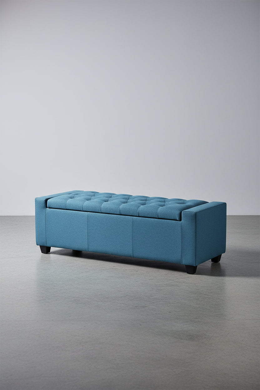 Porthos Home Iara Fabric Upholstered Flip Top Storage Ottoman Bench