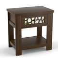 Table d'appoint de chevet avec tiroir en bois pour salon et chambre à coucher
