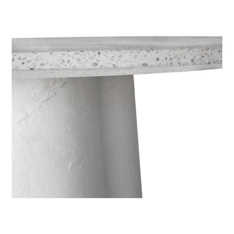 Table de salle à manger en terrazzo avec piétement moderne en béton