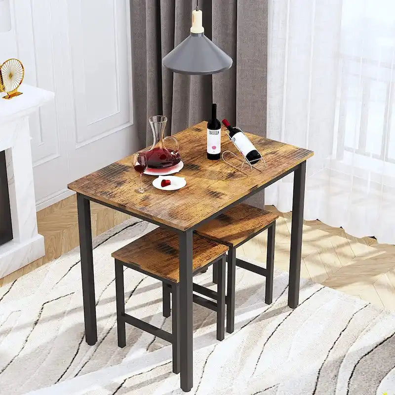 Table de salle à manger compacte pour 2 personnes, Meuble de cuisine idéal, Compacte et durable, Montage facile