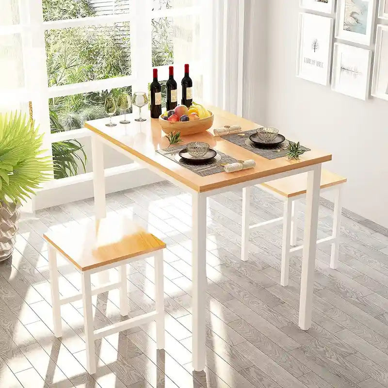 Table de salle à manger compacte pour 2 personnes, Meuble de cuisine idéal, Compacte et durable, Montage facile