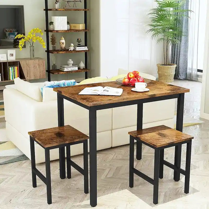 Table de salle à manger compacte pour 2 personnes, Meuble de cuisine idéal, Compacte et durable, Montage facile