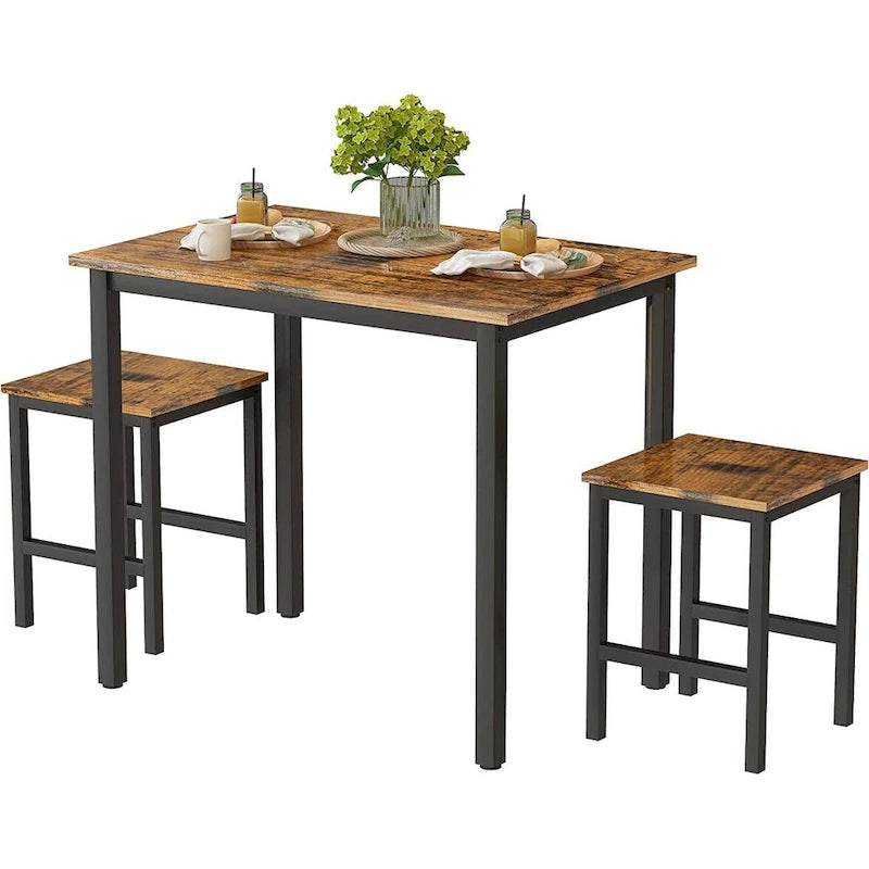 Table de salle à manger compacte pour 2 personnes, Meuble de cuisine idéal, Compacte et durable, Montage facile