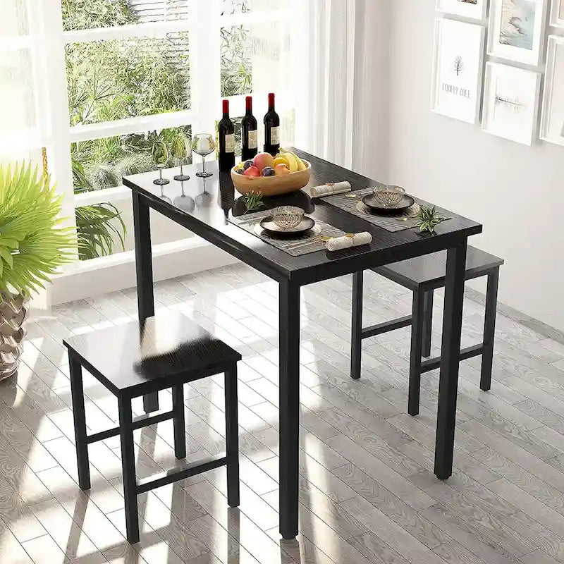 Table de salle à manger compacte pour 2 personnes, Meuble de cuisine idéal, Compacte et durable, Montage facile