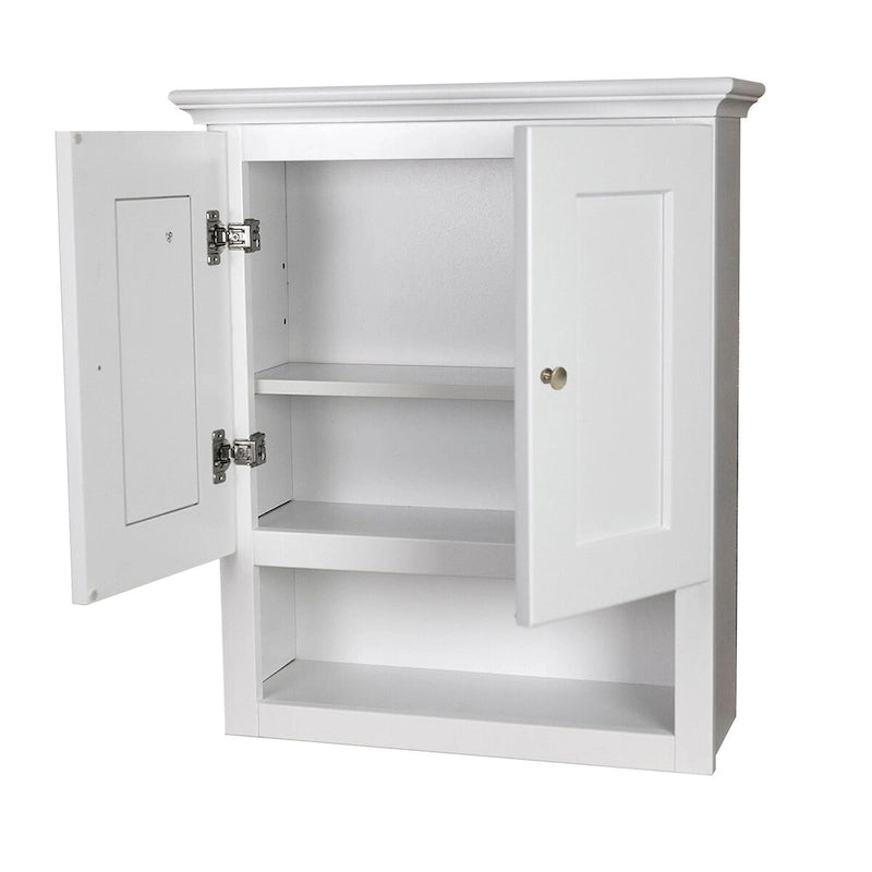 Armoire murale de salle de bain Shaker blanche