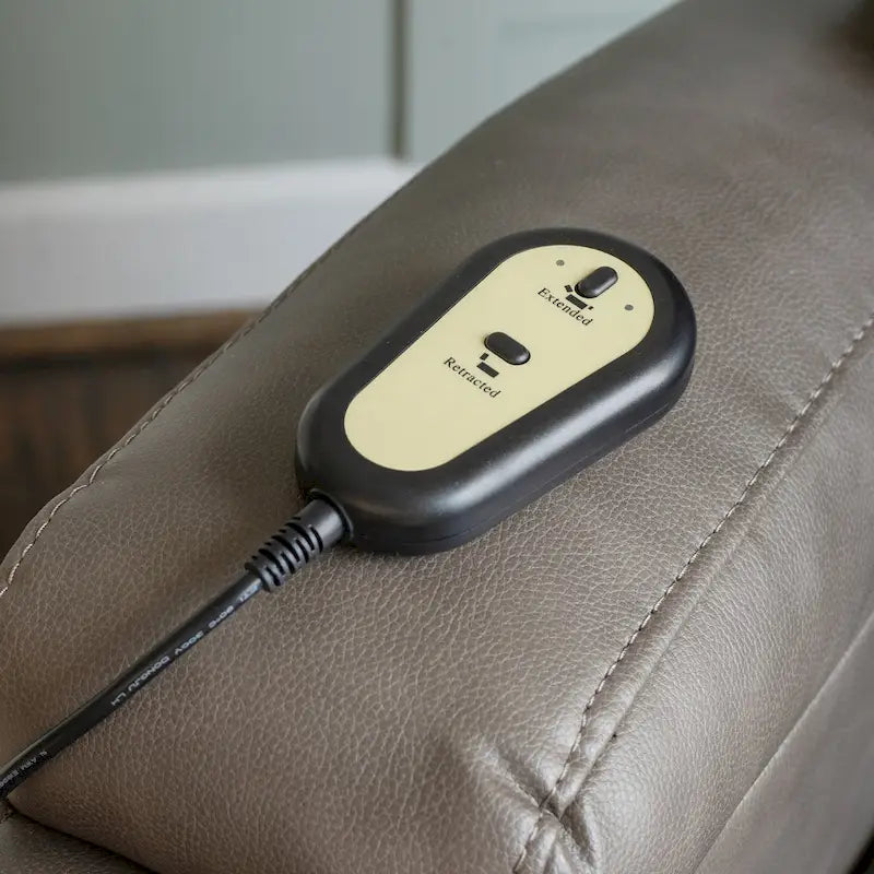 Fauteuil inclinable de massage et de relaxation électrique en similicuir coloris champignon